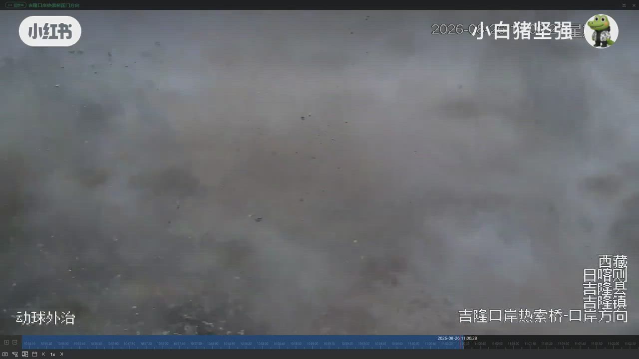 A CCTV footage shows people running away as wall of mud and water destroys buildings in a valley at Nepal-China border, in Gyirong, Tibet region, China August 26, 2026, in this screengrab obtained from a social media video. (Reuters)
